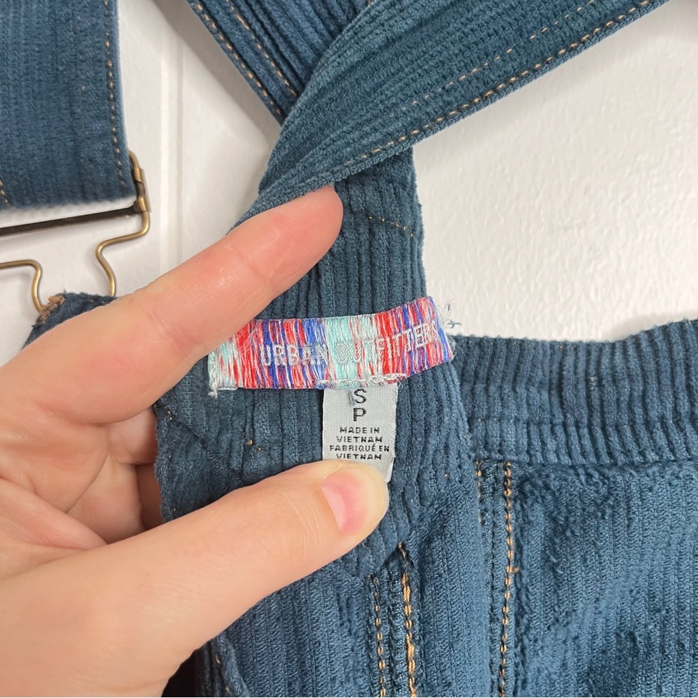 Urban Outfitters Blue Patchwork Corduroy Overalls Women's Small - Picture 6 of 8